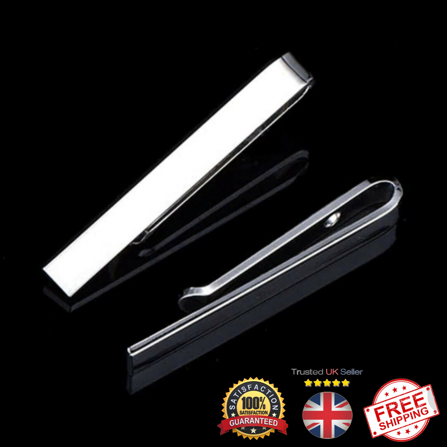 Men's Skinny Tie Clip 4CM Slide for Fashion in Silver, Gold, and Black Tie Clip