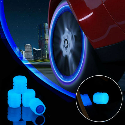 Glowing in Dark Universal Fluorescent Car Wheel Tire Valve Cover Caps