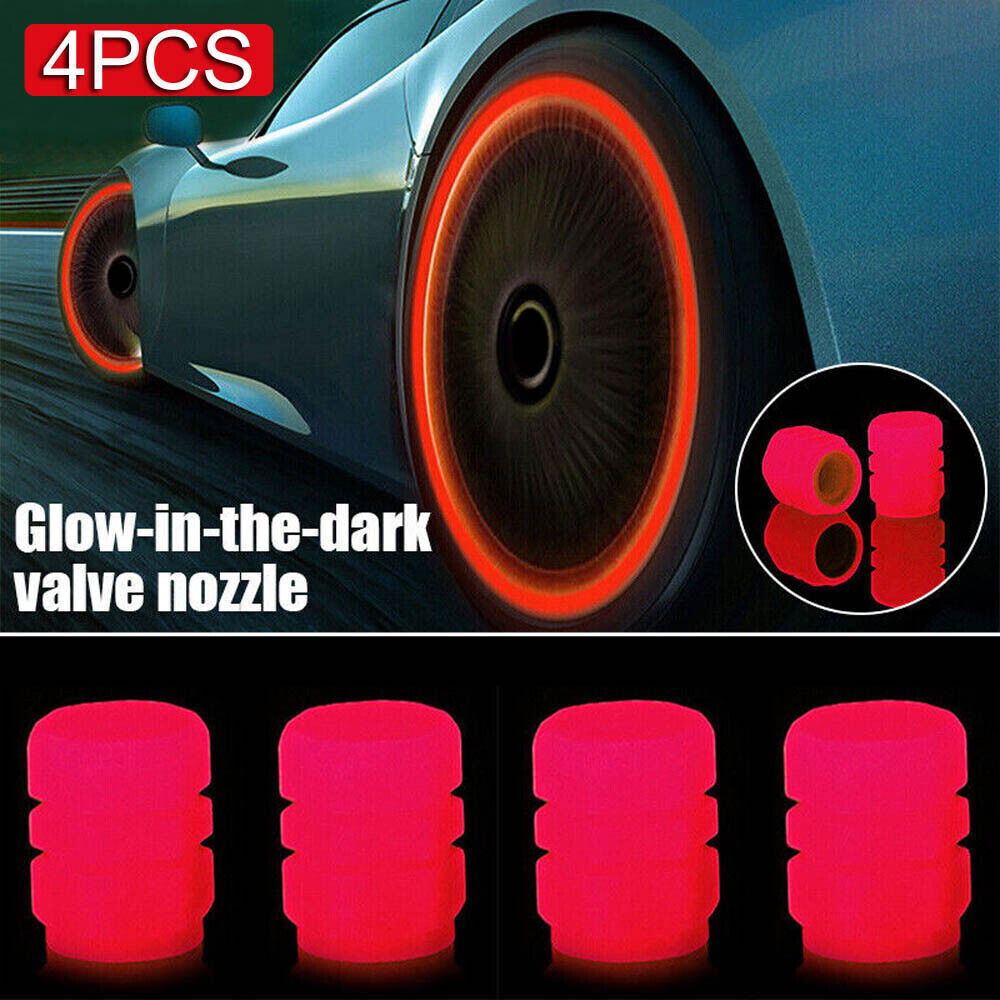 Glowing in Dark Universal Fluorescent Car Wheel Tire Valve Cover Caps