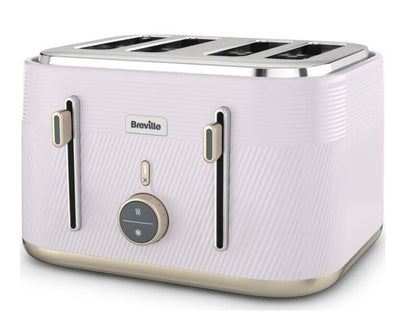 BREVILLE Obliq VTT998 4-Slice Toaster - Lilac & Gold